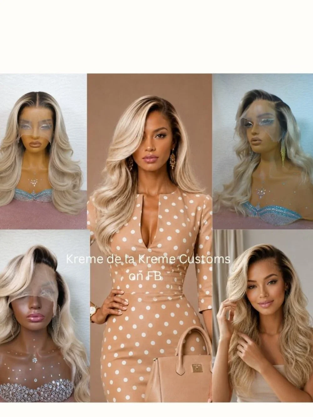 Custom Blonde Balayage Human Hair Lace Front Wig 13x6 HD Lace 22-24 Inch